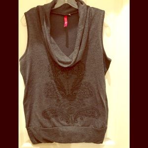 Grey HEART SOUL Sleeveless Cowl neck Tunic SzXL
